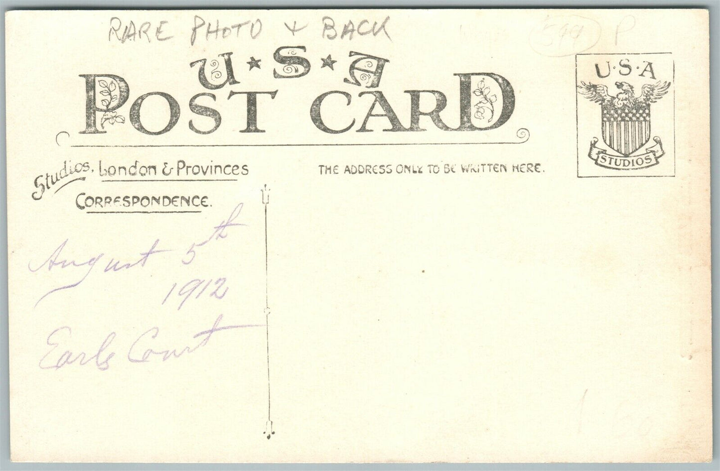 MIDGET LILLIPUTIAN ANITA HER BROTHER 1912 RARE ANTIQUE REAL PHOTO POSTCARD RPPC