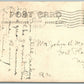 RAILROAD PHOTOMONTAGE CARTOON 1910 ANTIQUE REAL PHOTO POSTCARD RPPC train