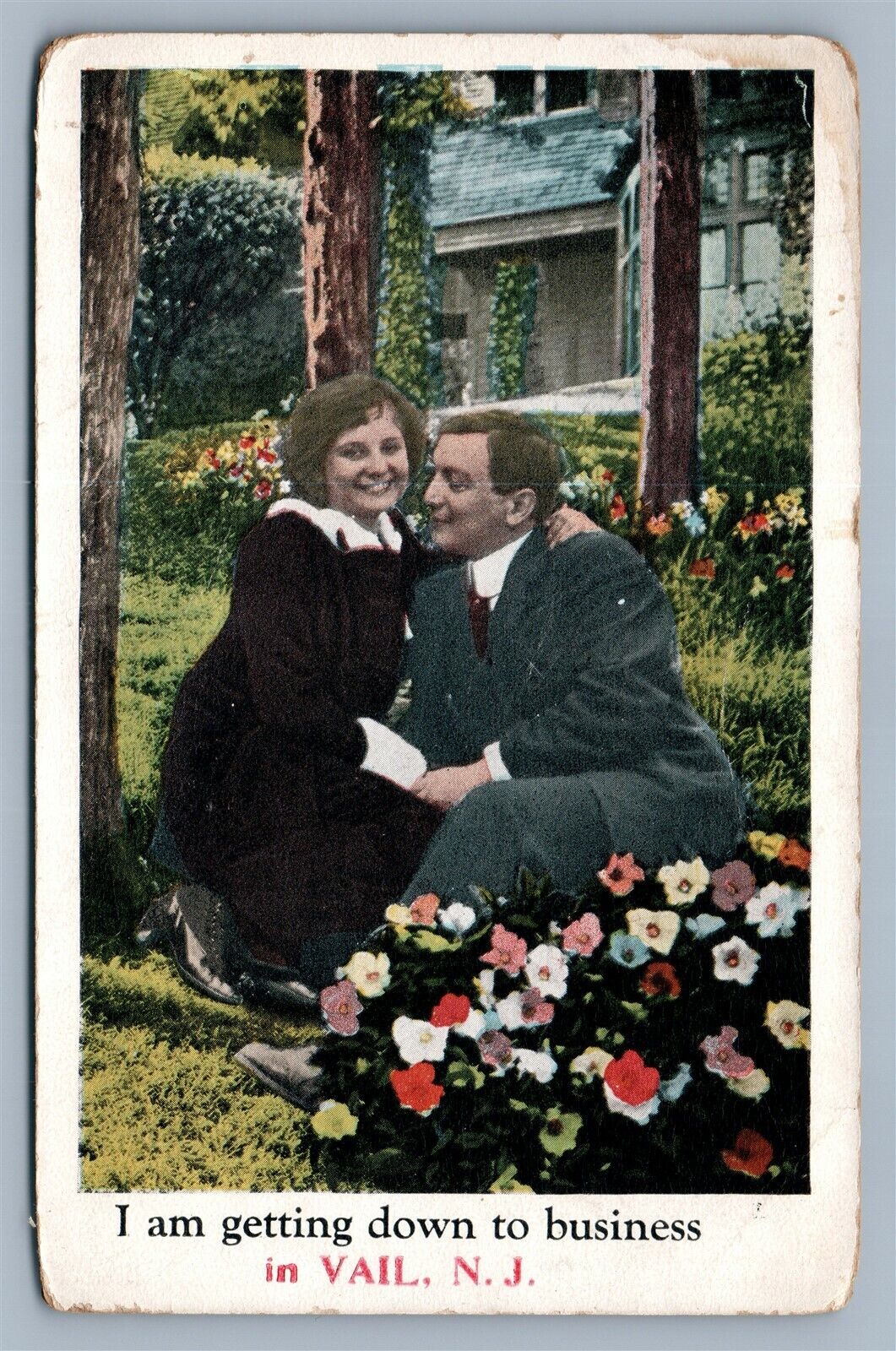 VAIL NJ ANTIQUE POSTCARD VERNFIELD PA POST CARD MANUFACTURE ADVERTISING