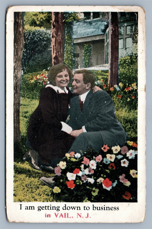 VAIL NJ ANTIQUE POSTCARD VERNFIELD PA POST CARD MANUFACTURE ADVERTISING