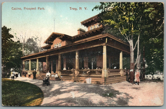 TROY NY CASINO PROSPECT PARK ANTIQUE POSTCARD