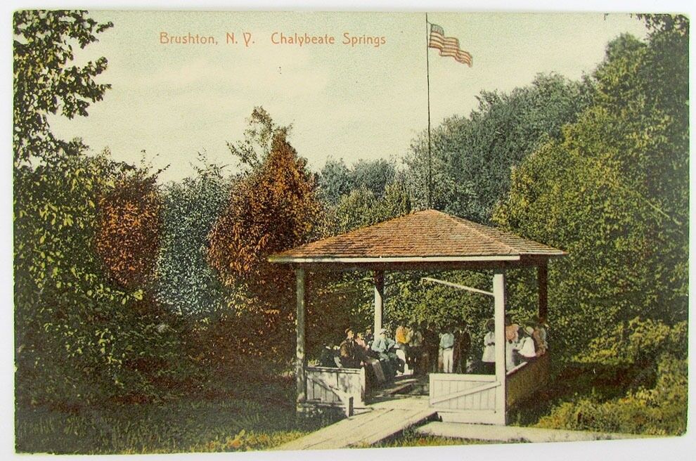 ANTIQUE 1906 POSTCARD CHALYBEATE SPRINGS BRUSHTON N.Y.