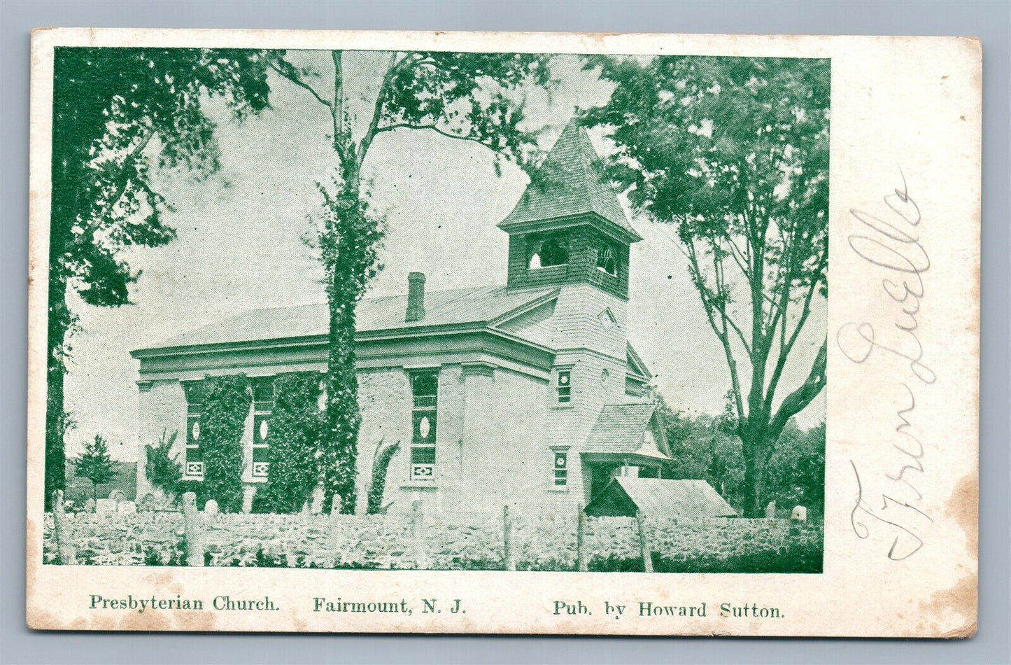 FAIRMOUNT NJ PRESBYTERIAN CHURCH ANTIQUE POSTCARD