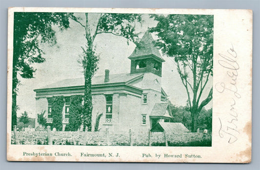 FAIRMOUNT NJ PRESBYTERIAN CHURCH ANTIQUE POSTCARD