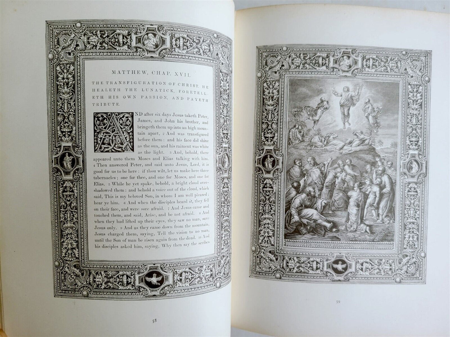 1883 BIBLE in ENGLISH antique BEAUTIFULLY ILLUSTRATED