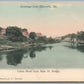 ELLSWORTH ME UNION RIVER FROM MAIN STREET BRIDGE ANTIQUE POSTCARD