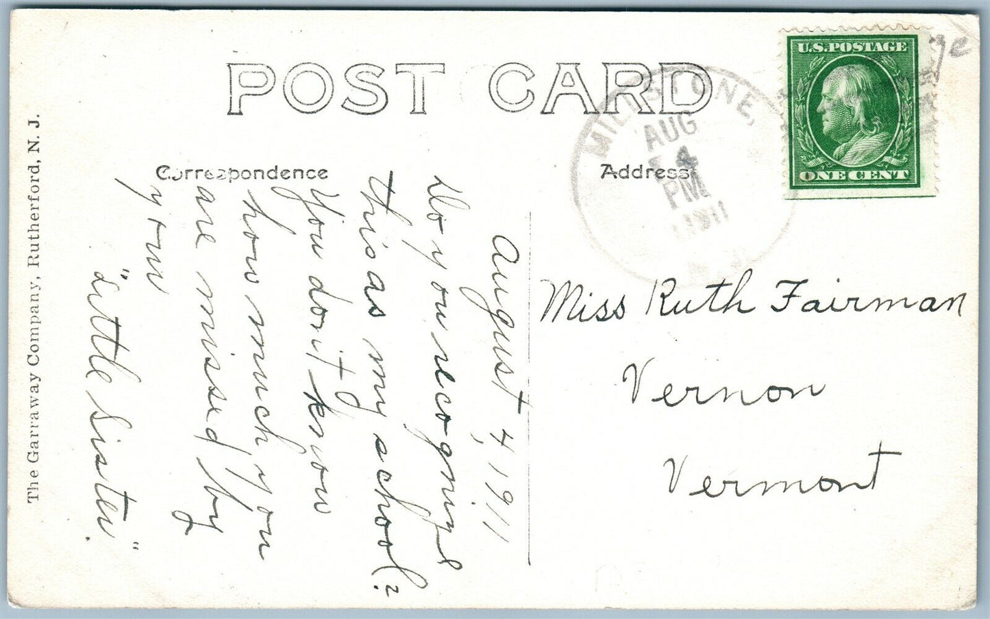 BOUND BROOK NJ WASHINGTON SCHOOL ANTIQUE REAL PHOTO POSTCARD RPPC