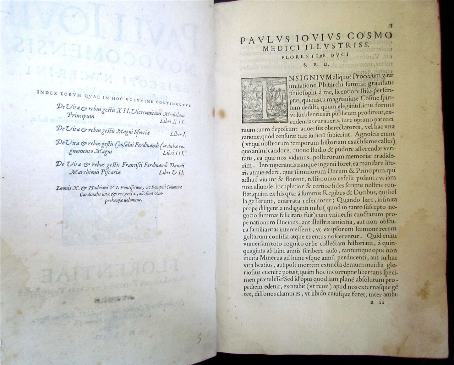 1572 Paolo Giovio ANTIQUE Pauli Iovii novocomensis episcopi vitae VELLUM FOLIO