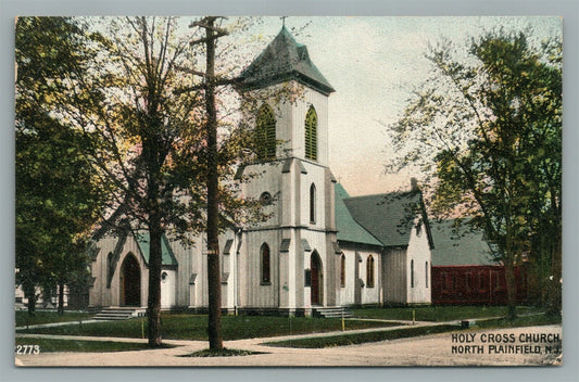 NORTH PLAINFIELD NJ HOLY CROSS CHURCH VINTAGE POSTCARD