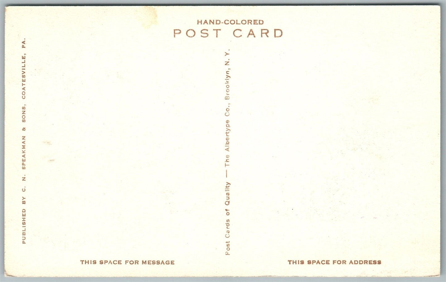 VALLEY FORGE PA WASHINGTON MEMORIAL CHAPEL HAND COLORED ANTIQUE POSTCARD