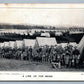 WWI A LINE FOR MESS ANTIQUE POSTCARD