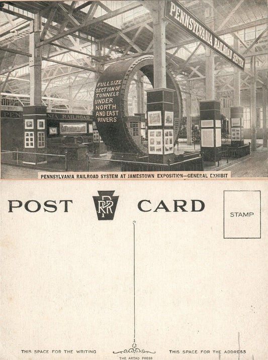 JAMESTOWN EXPOSITION PA RAILROAD SYSTEM VINTAGE POSTCARD railway