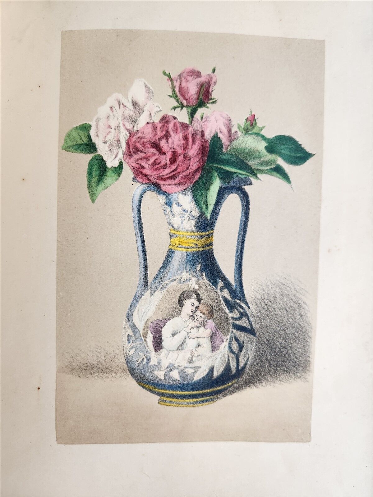 1871 FLOWER EMBLEMS ILLUSTRATED antique in ENGLISH