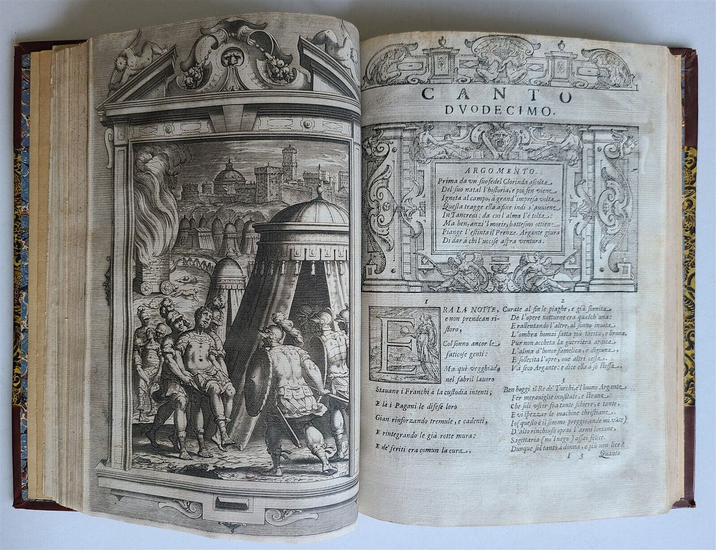 1617 TORQUATO TASSO La Gerusalemme liberata AMAZINGLY ILLUSTRATED antique FOLIO