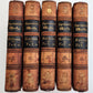 1862 WORKS of EDMUND SPENSER antique 5 VOLUMES DECORATIVE BINDING poetry