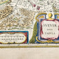 1640 MAP of GERMANY SWABIA by WILLEM BLAEU antique AUTHENTIC hand colored