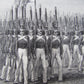 RUSSIAN ARMY ARTILLERY REGIMENT PARADE VOZNESENSK CAMP ANTIQUE ENGRAVING