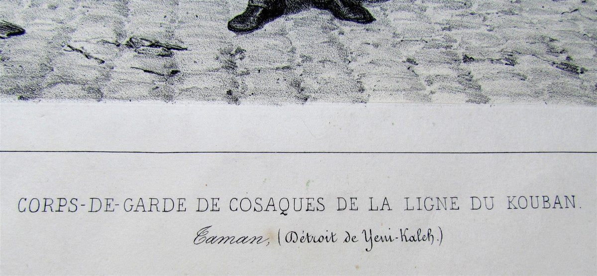 RUSSIAN KUBAN COSSACKS ANTIQUE ENGRAVING