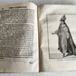 1756 ILLUSTRATED COSTUME HISTORY of MONKS & KNIGHTS for both sexes antique