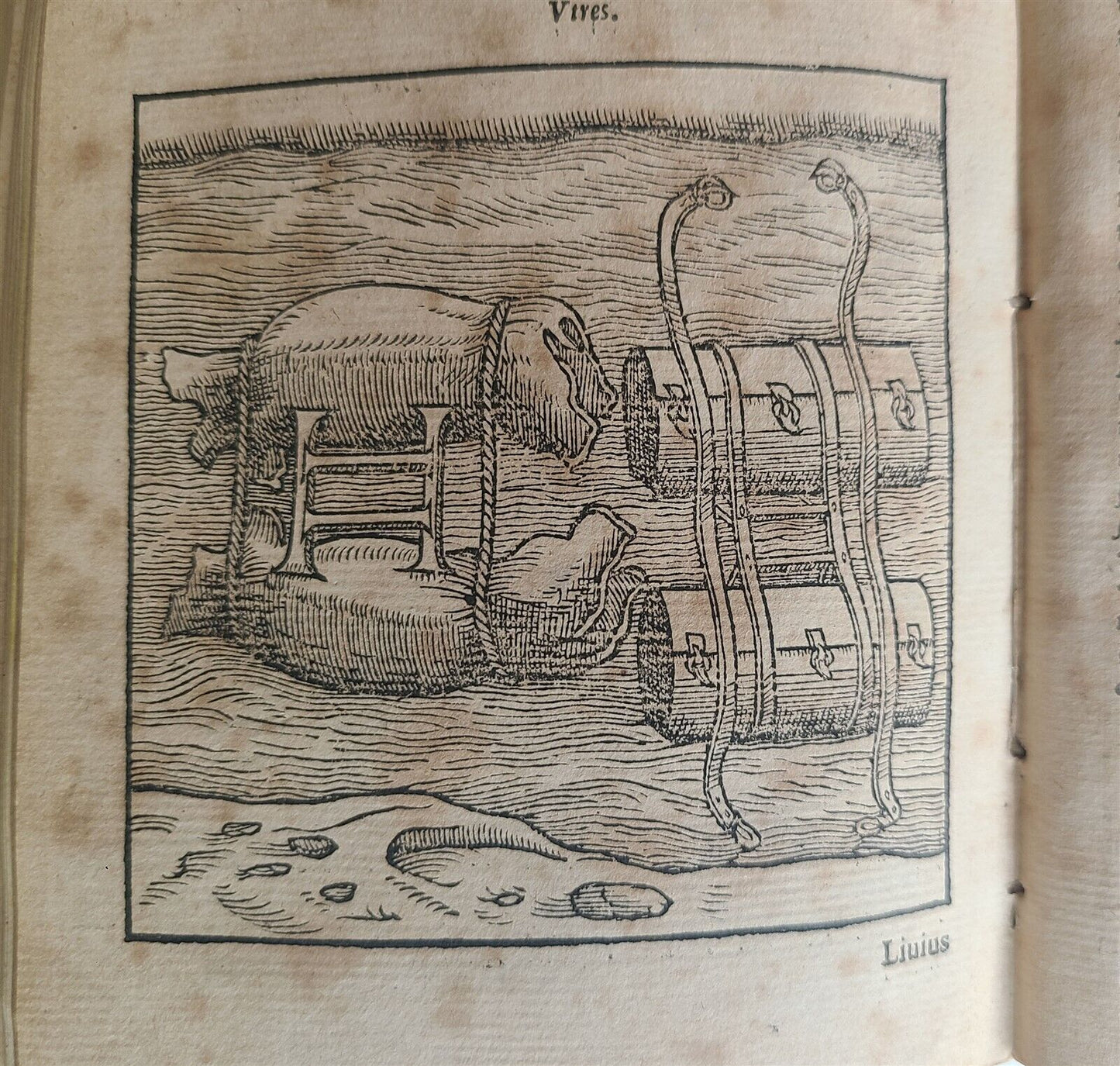 1592 MILITARY HISTORY FULLY ILLUSTRATED antique PLANTIN De re militari libri IV