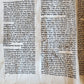 TORAH SCROLL FRAGMENT MANUSCRIPT on VELLUM antique BIBLE EXODUS