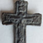 RUSSIAN BRONZE 19th CENTURY antique NECK CROSS icon crucifix