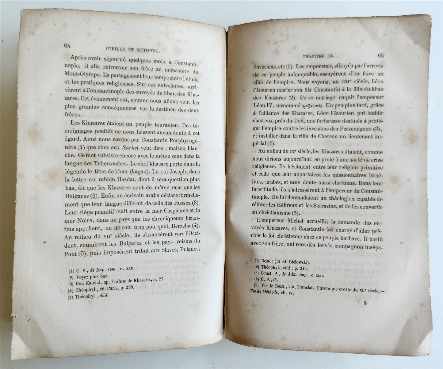 1868 HISTORICAL STUDY on CONVERSION of SLAVS TO CHRISTIANITY antique in FRENCH