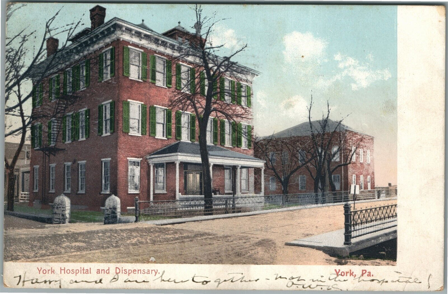 YORK PA HOSPITAL ANTIQUE POSTCARD