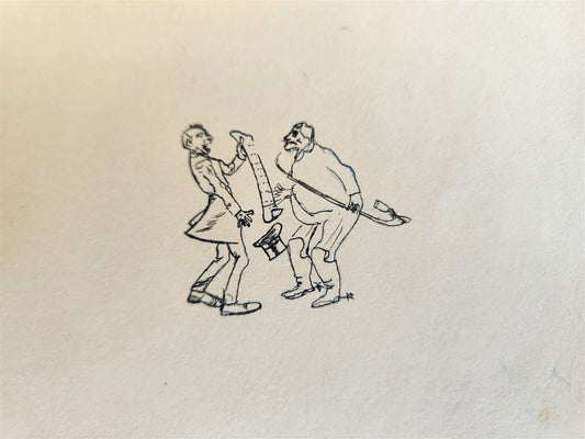 1900s ARTISTS LITTLE ALBUM - MANUSCRIPT DRAWINGS antique ILLUSTRATED
