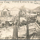 LORAIN OH CAR GARAGE LOCKED CARS DAMAGE SCENE ANTIQUE REAL PHOTO POSTCARD RPPC