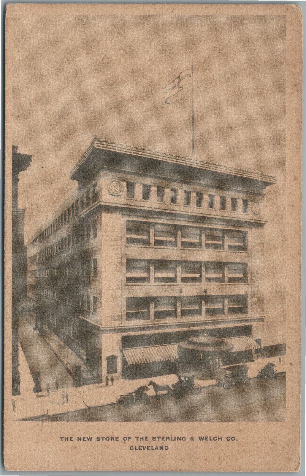 CLEVELAND OH NEW STORE of STERLING & WELCH COMPANY ANTIQUE POSTCARD