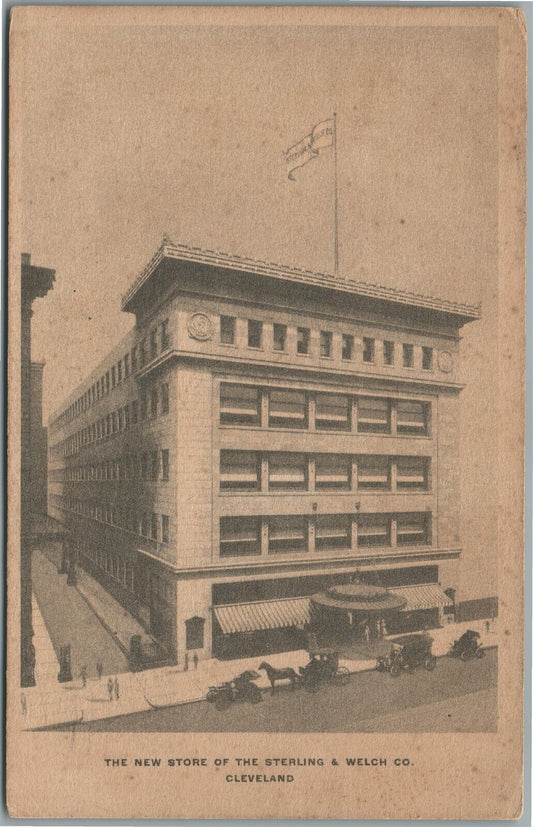 CLEVELAND OH NEW STORE of STERLING & WELCH COMPANY ANTIQUE POSTCARD