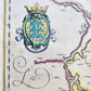 1640 DENMARK FUN FUNEN MAP by WILLEM BLAEU antique AUTHENTIC