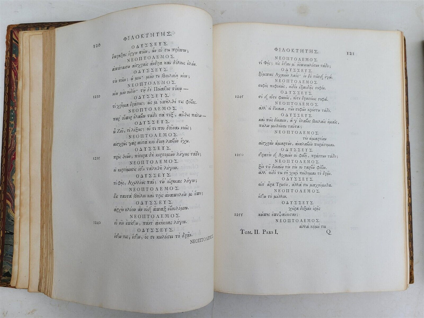 1786 SOPHOCLES POETRY in GREEK 2 VOLUMES antique