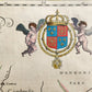 1640 MAP of PICARDIA FRANCE BELGIUM WILLEM BLAEU antique AUTHENTIC hand colored