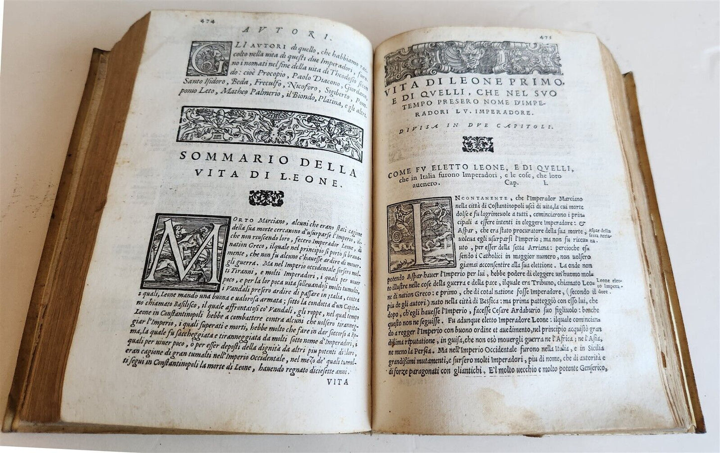 1560 LIVES of EMPERORS by PETER MESSIA antique VELLUM BINDING 16th CENTURY