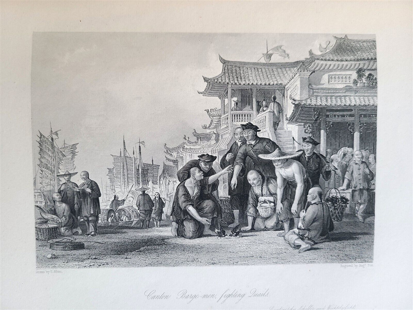 1858 CHINA CHINESE EMPIRE 2 VOLUMES antique ILLUSTRATED 145 ENGRAVINGS by ALLOM