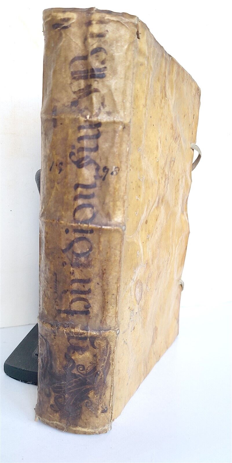 1598 CANON LAW THEOLOGY by Martino de AZPILCUETA antique VELLUM 16th CENTURY