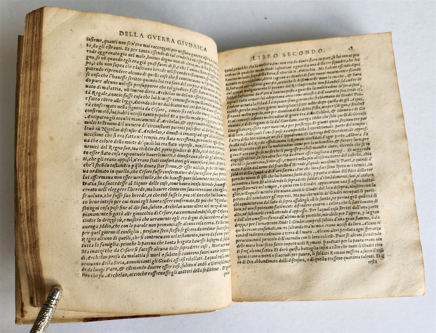 1574 JEWISH WARS by JOSEPHUS FLAVIUS in ITALIAN antique 16th CENTURY
