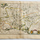 1640 MAP of Hainaut Namur BELGIUM by WILLEM BLAEU antique AUTHENTIC hand colored