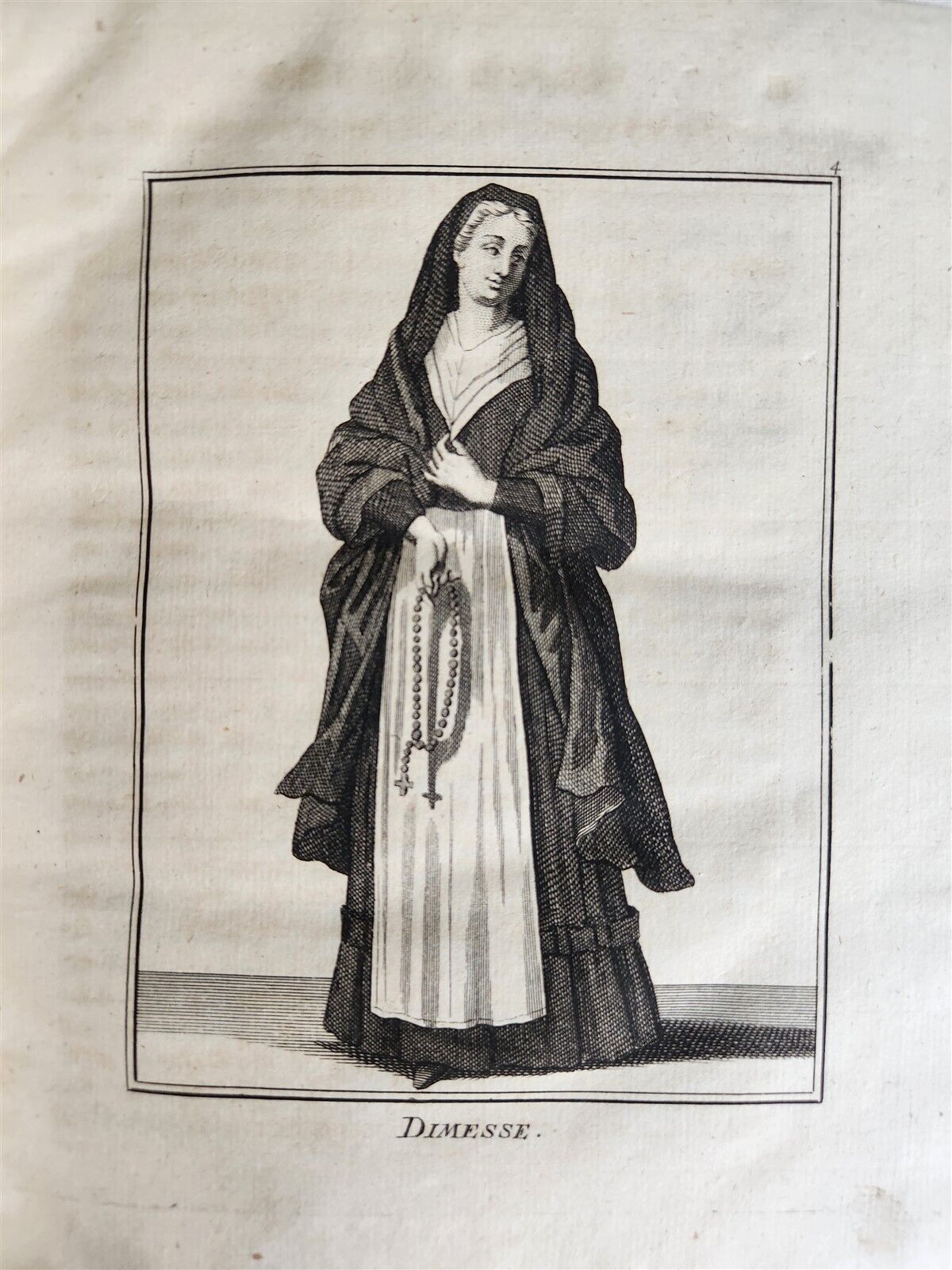 1756 ILLUSTRATED COSTUME HISTORY of MONKS & KNIGHTS for both sexes antique