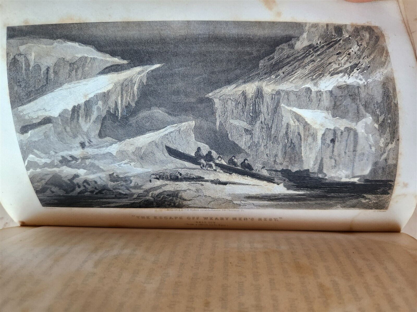 1856 ARCTIC EXPLORATIONS in 1853-55 ELISHA KENT KANE antique GRINNELL EXPEDITION