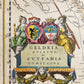 1640 MAP of GELDERLAND NETHERLANDS by WILLEM BLAEU antique AUTHENTIC handcolored