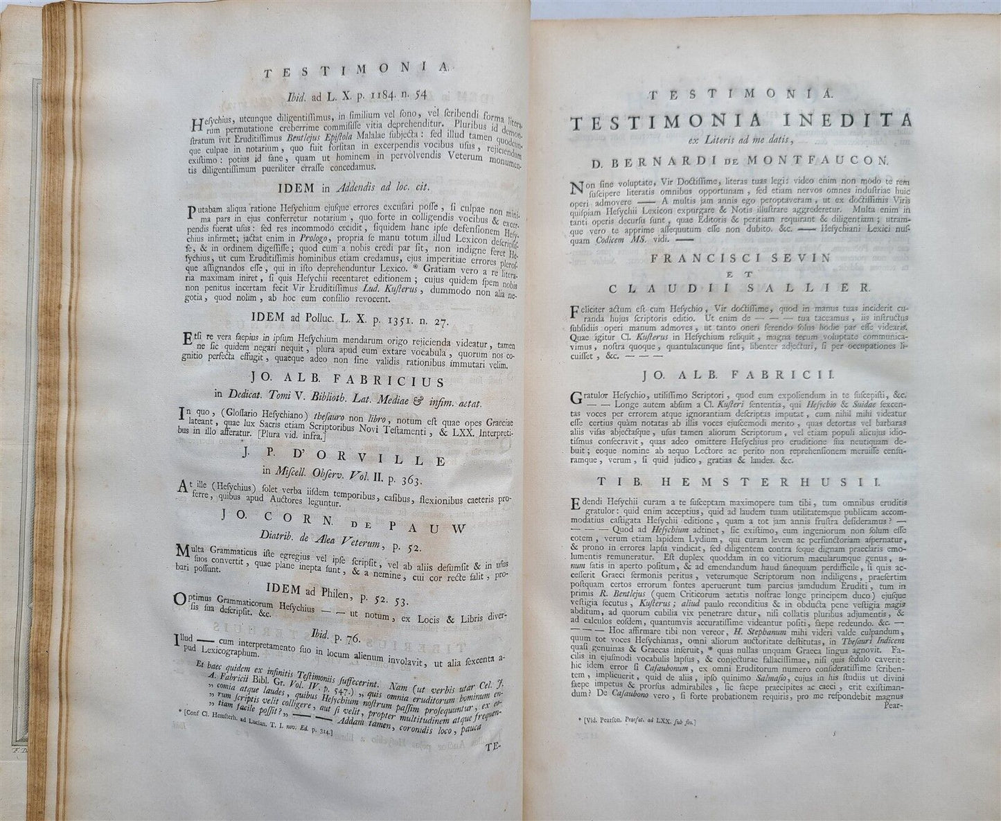 1756 LEXICON Greek literature & Language Hesychius of Alexandria ANTIQUE FOLIO