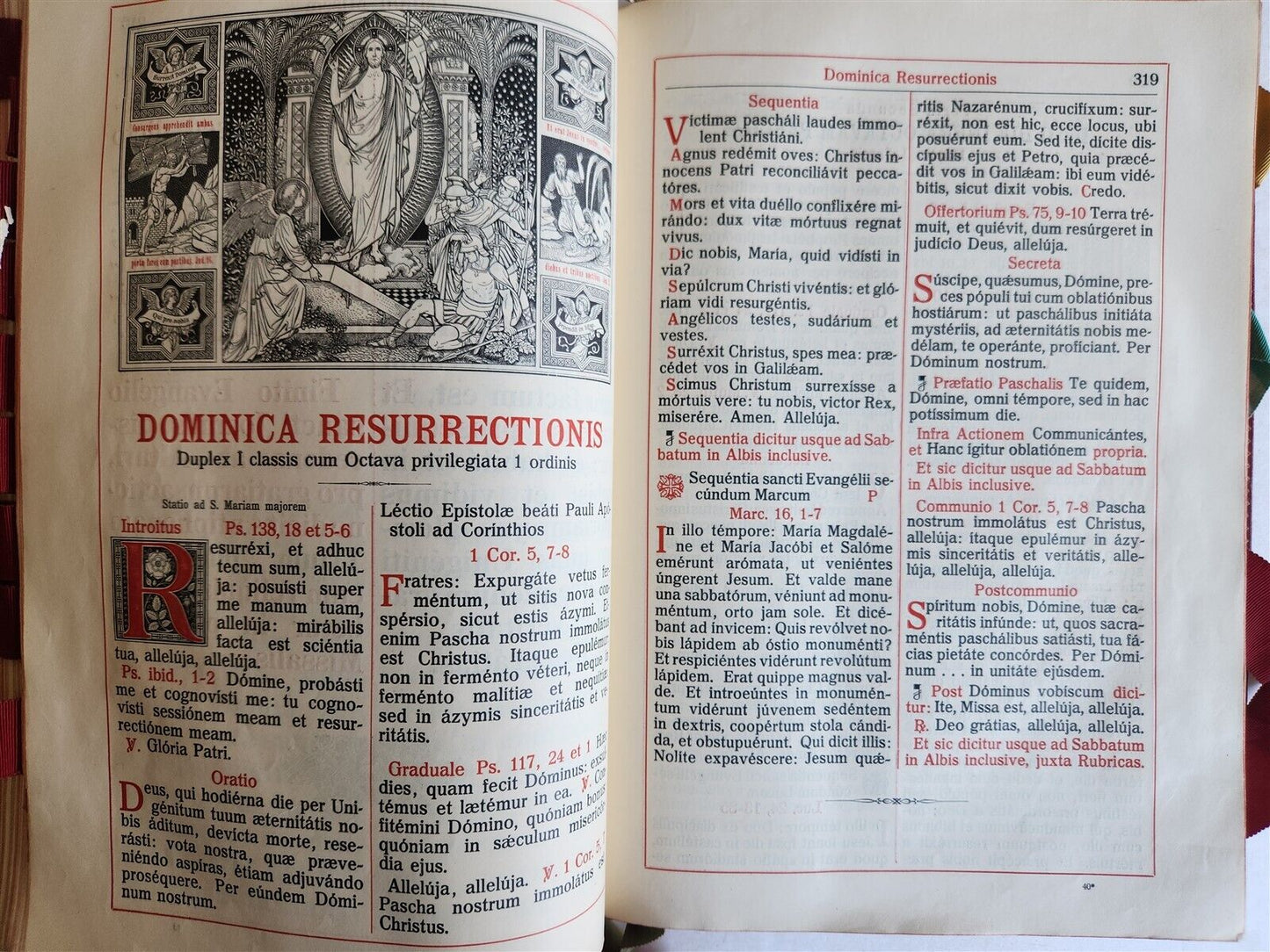1929 MISSALE ROMANUM antique MASSIVE FOLIO FINE LEATHER BINDING