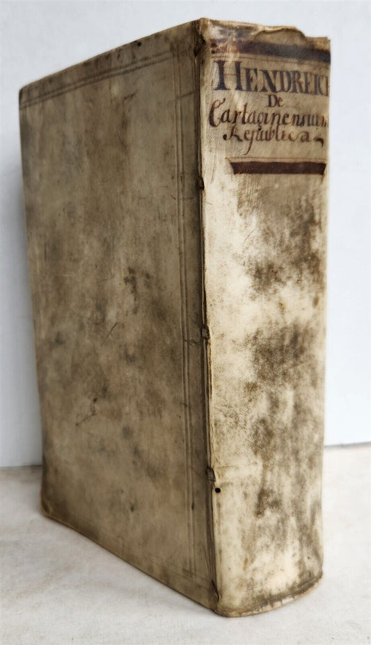 1664 CARTHAGO sive CARTHAGINENSIUM RESPUBLICA antique VELLUM BOUND in LATIN