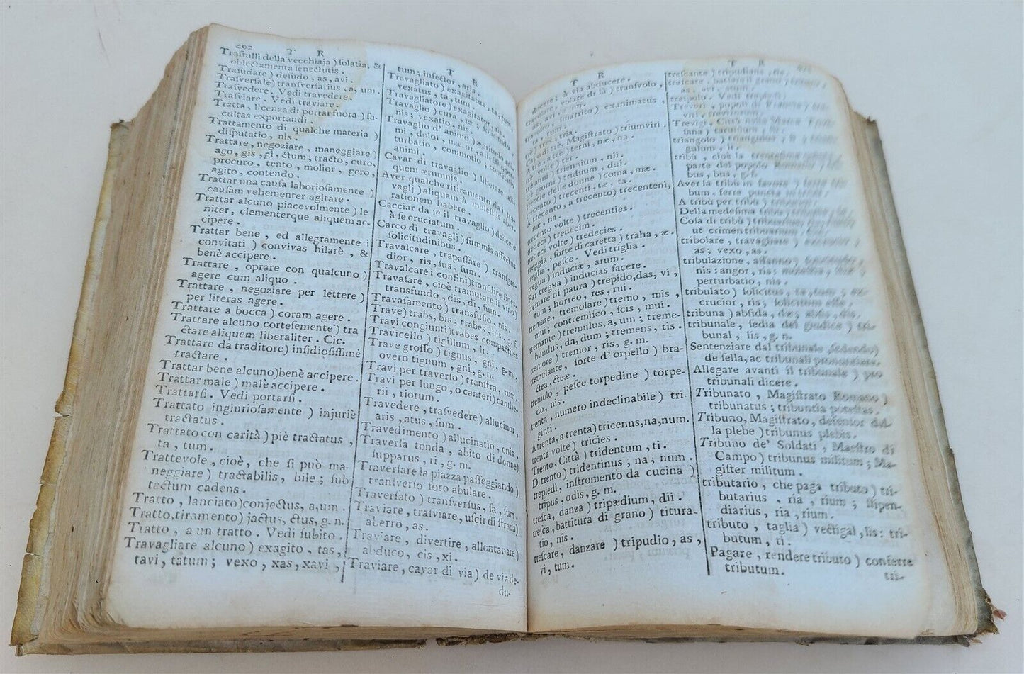 1736 ITALIAN DICTIONARY antique Nuovo Dizionario della lingua volgare, e latina