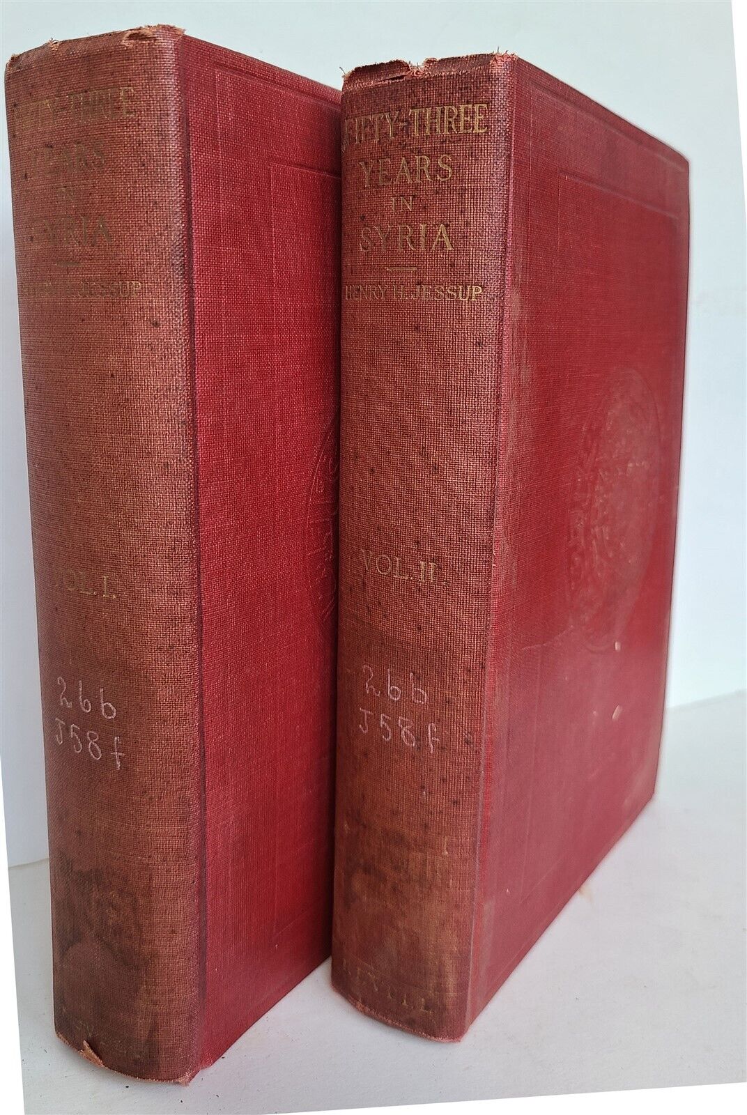 1910 FIFTY THREE YEARS in SYRIA 2 VOLUMES by HENRY JESSUP antique