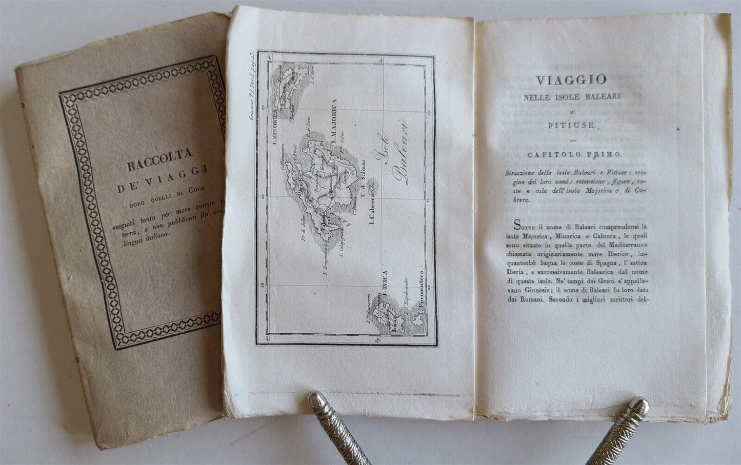 1825 TRAVELS in BALEARIC & PITIUSA ISLANDS 1801-1805 ITALIAN antique ILLUSTRATED