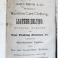 1890s ILLUSTRATED CATALOGUE of JAMES SMITH & CO. antique MACHINERY Philadelphia